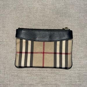 Burberry check zip Wallet